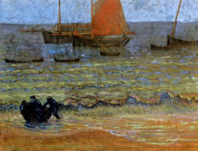 Sea Shore, Brittany, c.1890-92 by Emile Jourdan